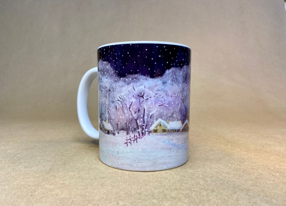 Чашка з принтом картини "Ніч у лісі" 11130-korobova-n фото