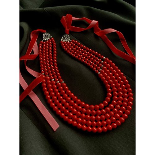 The "Red is Love" necklace with howlite stones 20254-namusto-nadii photo