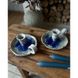 Свічник керамічний з ручкою світлий з синьою серединкою 17914-yekeramika фото 3