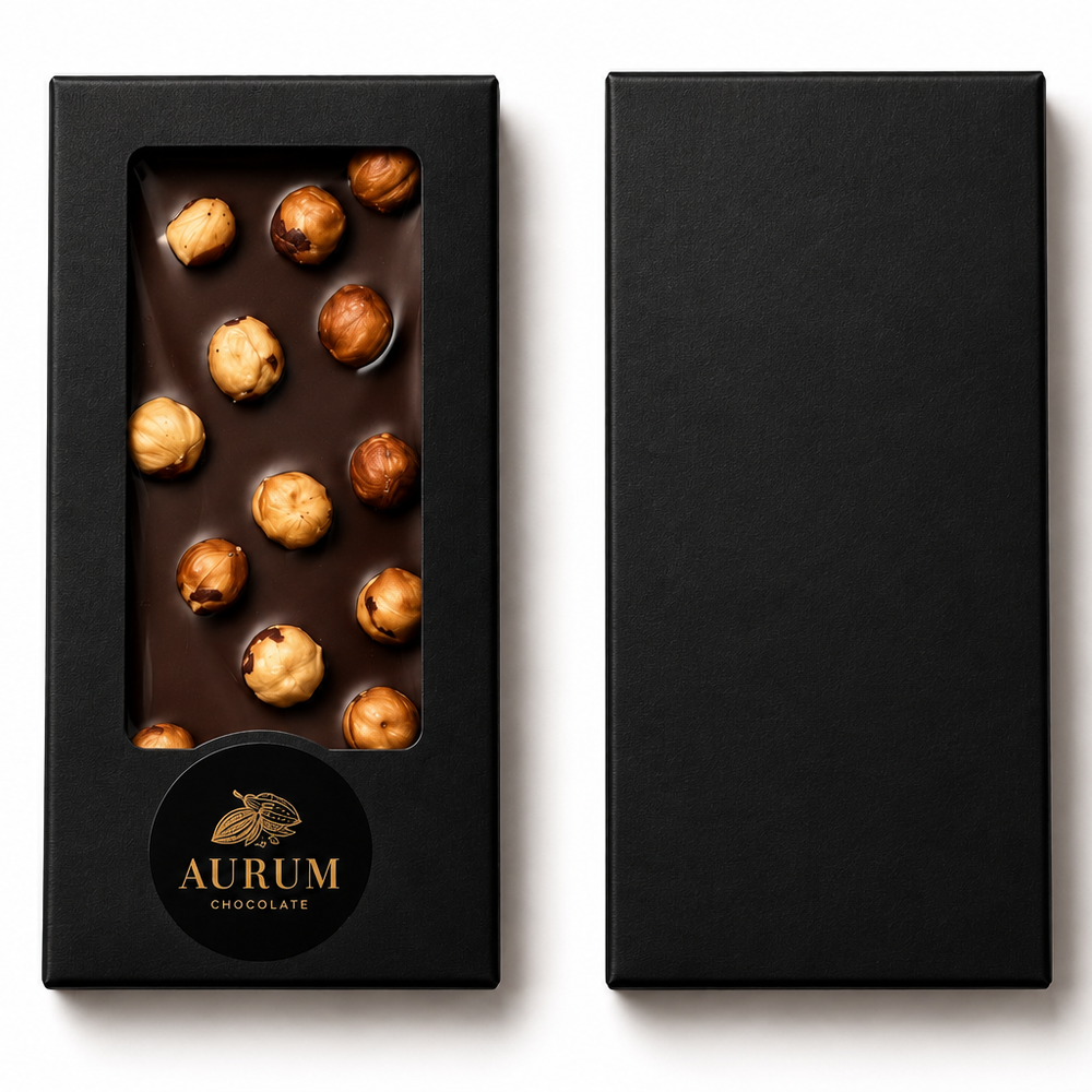 Dark chocolate with hazelnuts (56% cocoa) &ndash; Handcrafted natural sweets Aurum 24463-aurum photo
