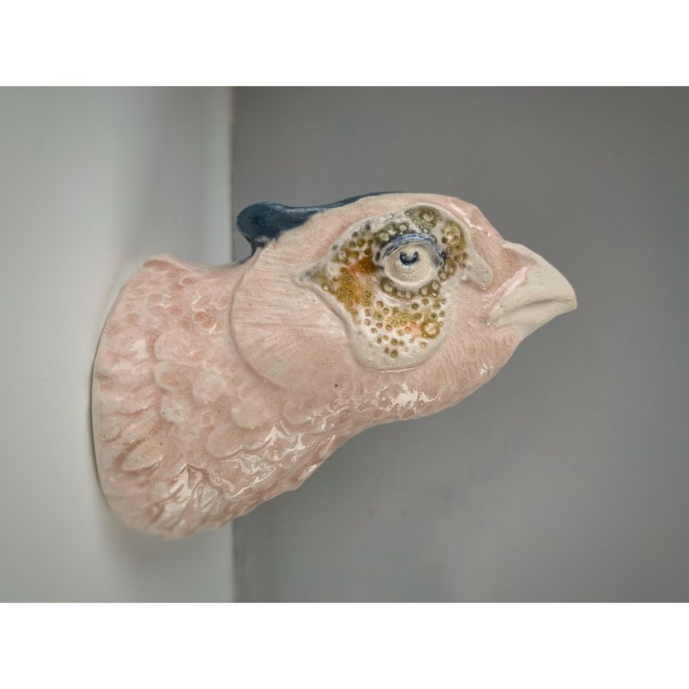Decorative hook Bird by Nato Mikeladze pastel pink 4502 photo