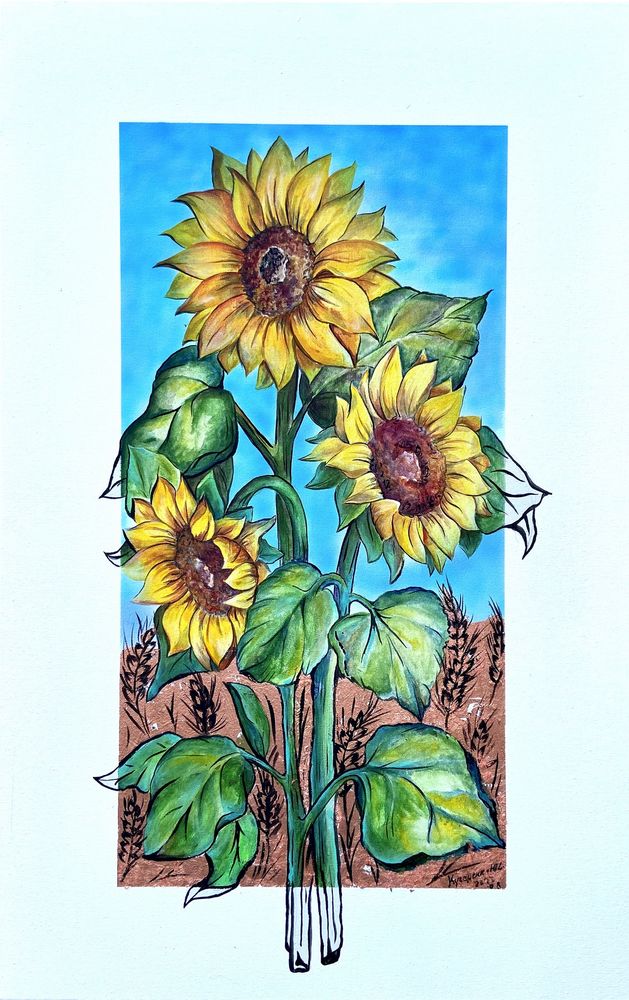 Painting "Sunflowers" by N.N. 10895-NnnnN photo