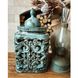 Rectangular openwork candle holder of blue-gray color with an ornament 11895-yekeramika photo 1