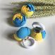 Scrunchy "Peonies yellow and blue", color Yellow-blue 11334-yellowblue-mimiami photo 1
