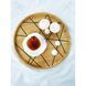 Round tray with slots natural wood handmade LINES series DEEPWOOD 20 cm 12896-20-deepwood photo 1