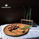 Round tray with slots natural wood handmade LINES series DEEPWOOD 20 cm 12896-20-deepwood photo 2