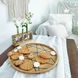 Round tray with slots natural wood handmade LINES series DEEPWOOD 20 cm 12896-20-deepwood photo 11
