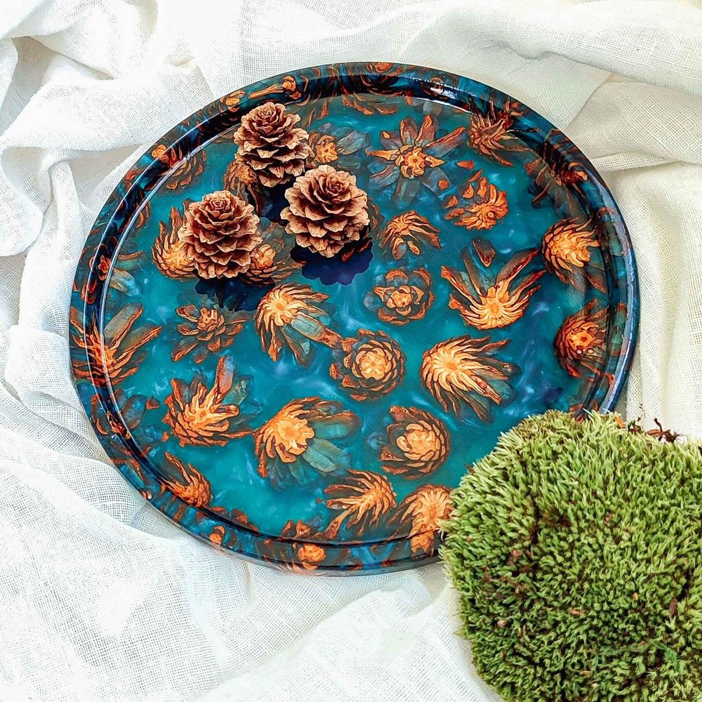 Cone tray, round, natural wood, handmade, NATURAL series, DEEPWOOD, 20 cm 12875-20-deepwood photo