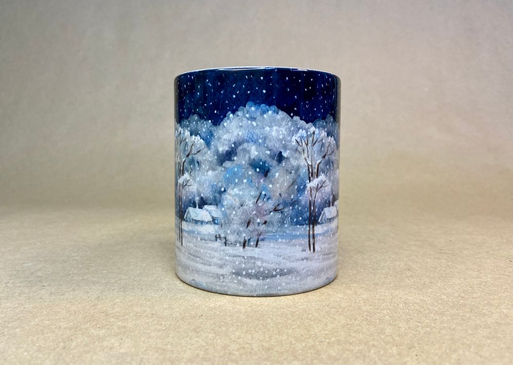Чашка з принтом картини "Засніжені дерева" 11131-korobova-n фото