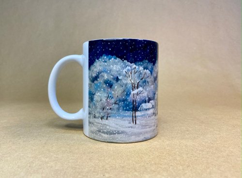 Чашка з принтом картини "Засніжені дерева" 11131-korobova-n фото