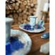 Ceramic candlestick with a light handle with a blue center and a blue border 17915-yekeramika photo 5