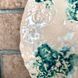 Ceramic round hanging mirror beige-blue color with ornament Diameter 25 cm 11844-yekeramika photo 2