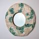 Ceramic round hanging mirror beige-blue color with ornament Diameter 25 cm 11844-yekeramika photo 3