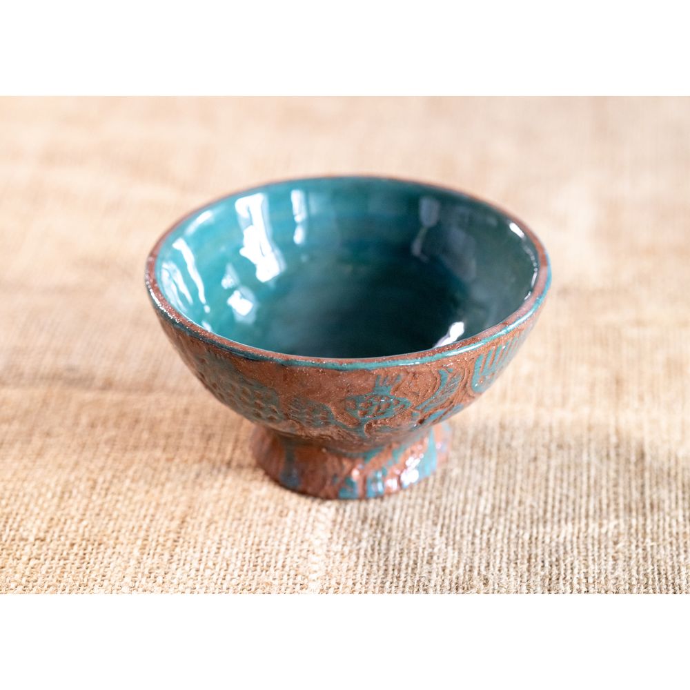 Ceramic bowl on a leg, Trypilsky Sad, 350 ml, Centavrida + Keramira 14020-keramira photo