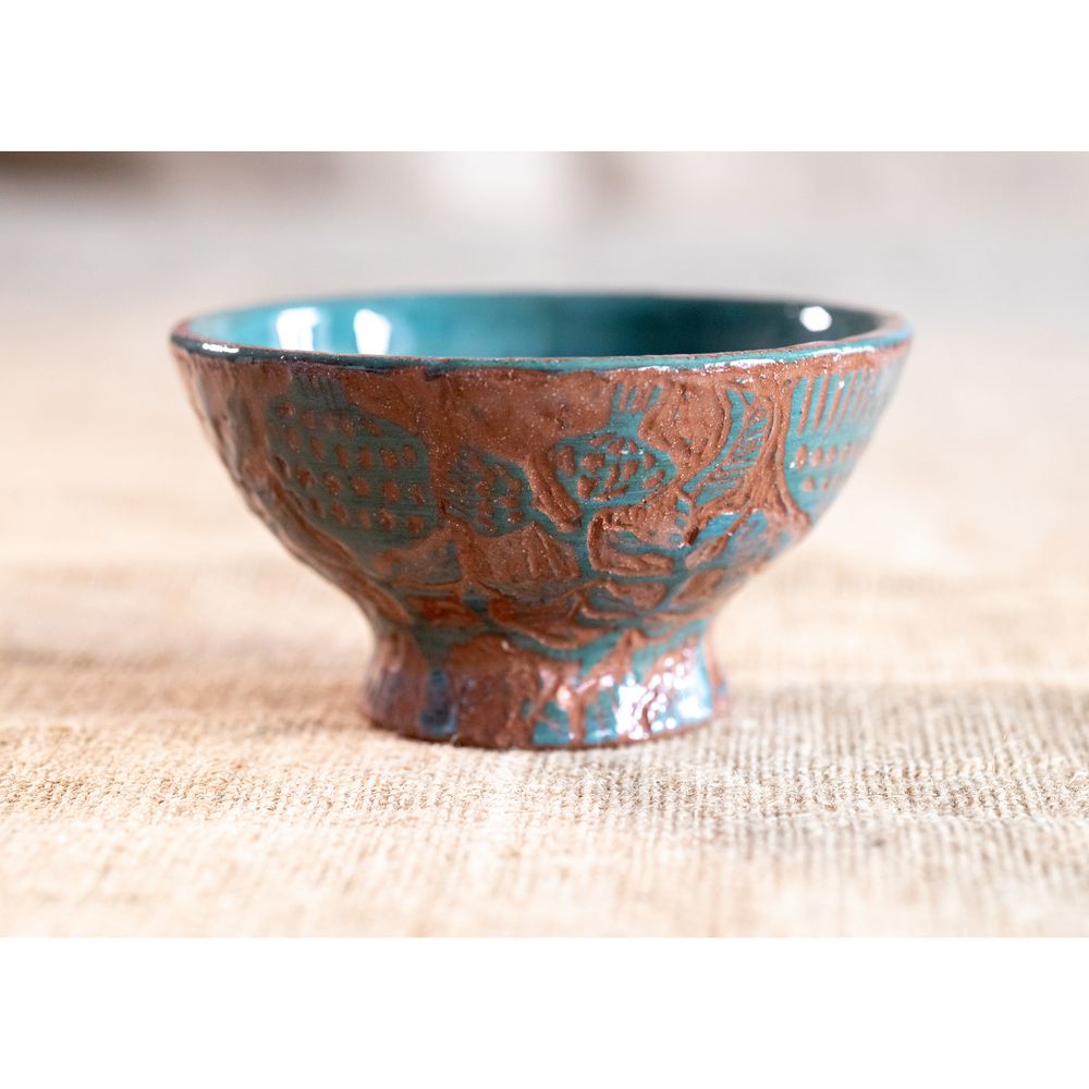 Ceramic bowl on a leg, Trypilsky Sad, 350 ml, Centavrida + Keramira 14020-keramira photo
