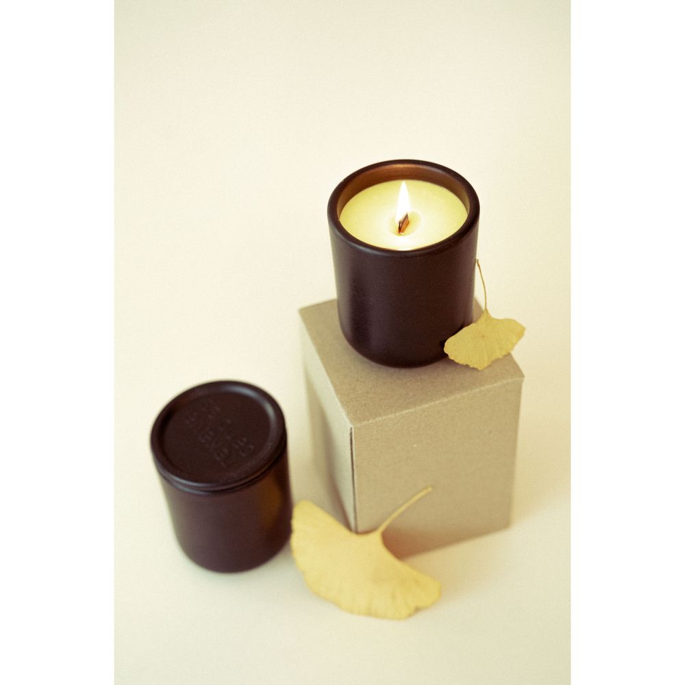 Decorative aroma candle "RIVNE" (wooden wick) REKAVA 13296-rekava photo