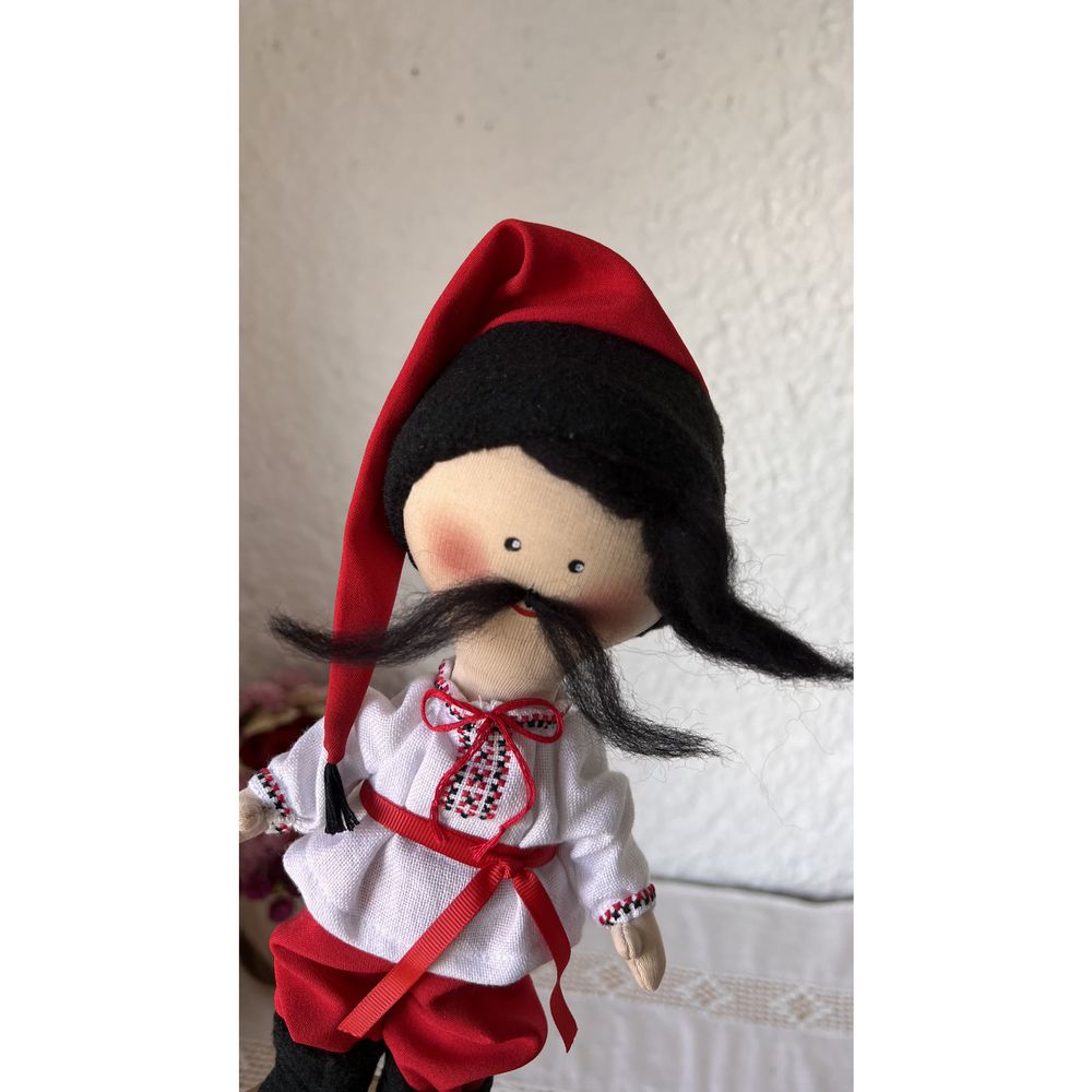 Текстильна інтер'єрна лялька Козак, розмір 29x12 см 12544-lubava-toy фото