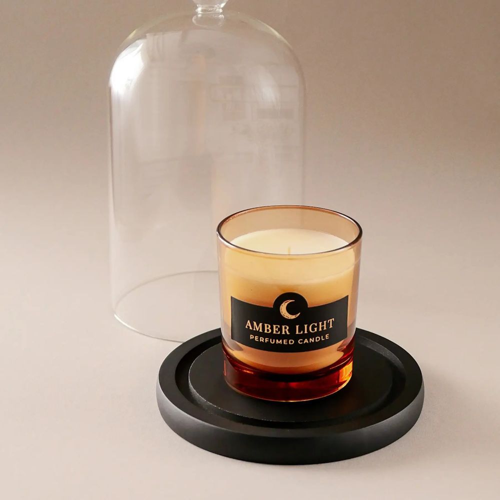 Парфумована свічка "Amber Light" у помаранчевій склянці Herbalcraft 14291-herbalcraft фото