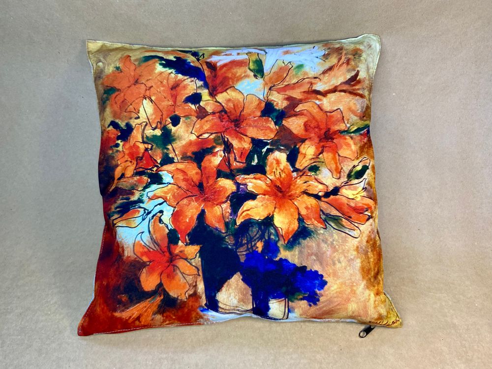 Pillow with print "Iris - Chrysanthemums" 11133-korobova-n photo