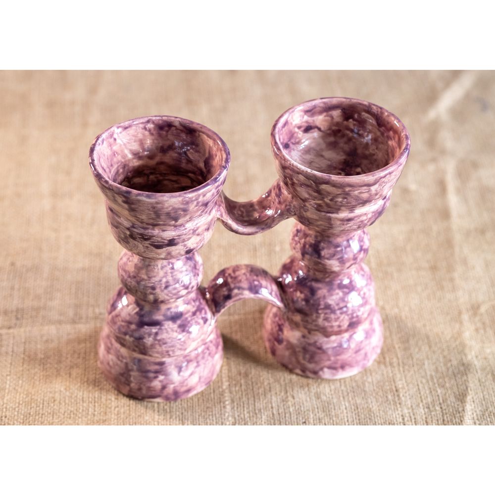 Large ceramic vase Binoculars with a funnel on one side 250 ml for water, 20.5 cm, Centavrida + Keramira 14073-keramira photo