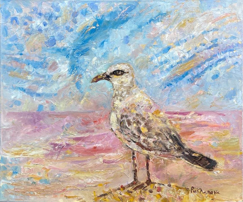 Painting "The Seagull" by Larisa Pukhanova 10865-PuhaL photo