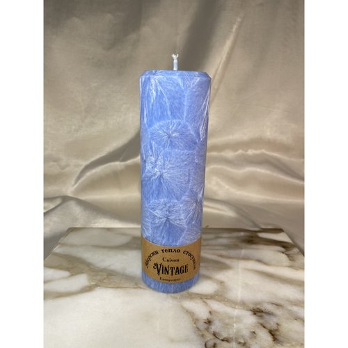Свічка декоративна, колір «Аквамарин», розмір 6,6x20 см Vintage 17307-aquamarine-vintage фото