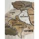 Wooden map of the world on the wall 10073-palette7-90x60-factura photo 3