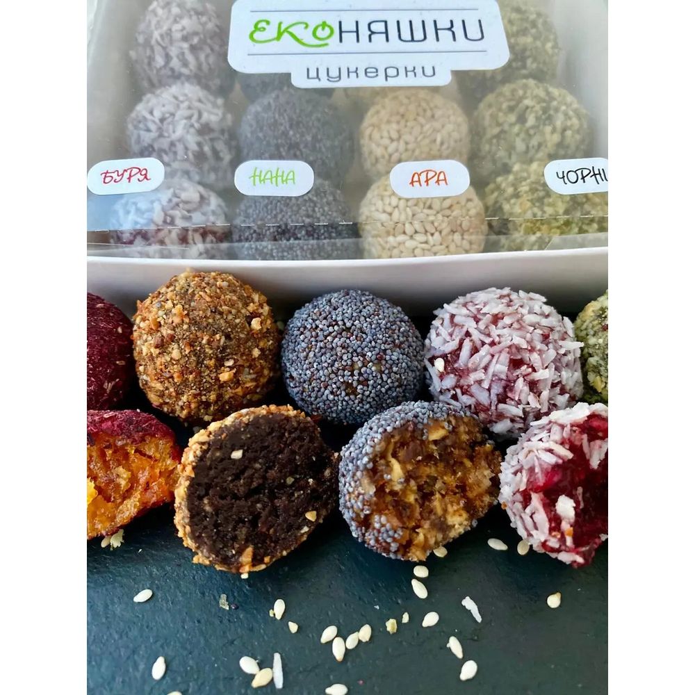 Набір цукерок без цукру «Еко Няшки», 12 шт, 180 г 13666-ekoniashky фото