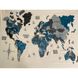 Дерев'яна мапа світу на стіну, колір black sea, 100х60 см, без підсвітки, в картонній коробці 10072-blacksea-100x60-factura фото