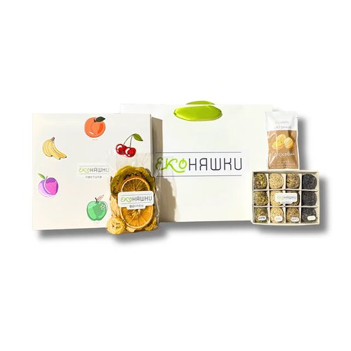 A set of sweets without sugar 640 g - Lozenges, Candies, Frips, Bar «Eco Nicy» 13698-640-ekoniashky photo