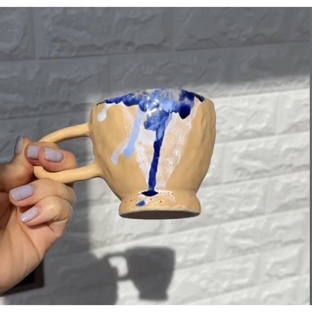 Cup "Sea" ceramic KAPSI, handmade 12746-kapsi photo