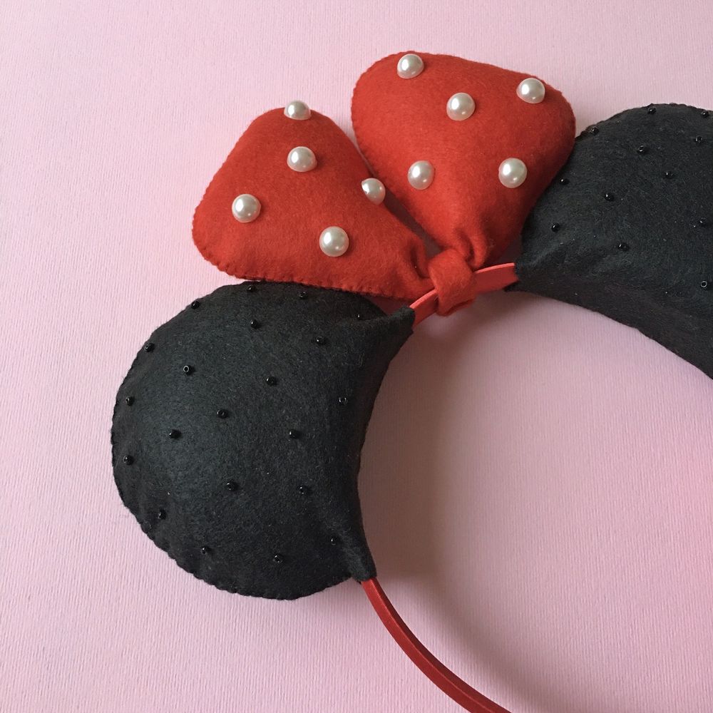Hairhoop "Minnie", color Black and red 11345-blackred-mimiami photo