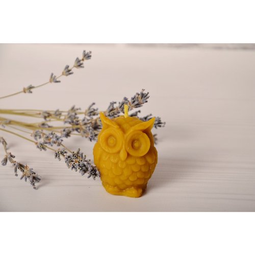 Candle "Owl" made of natural beeswax Honey Stories 17163-medovi-istorii photo