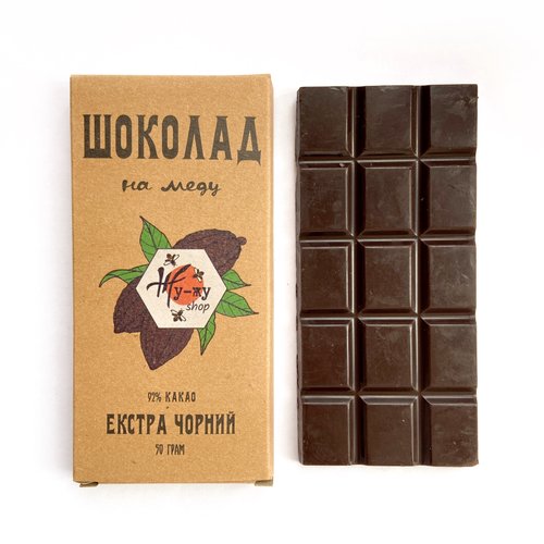 Шоколад з медом Екстра чорний 90г 15425-zhuzhu фото