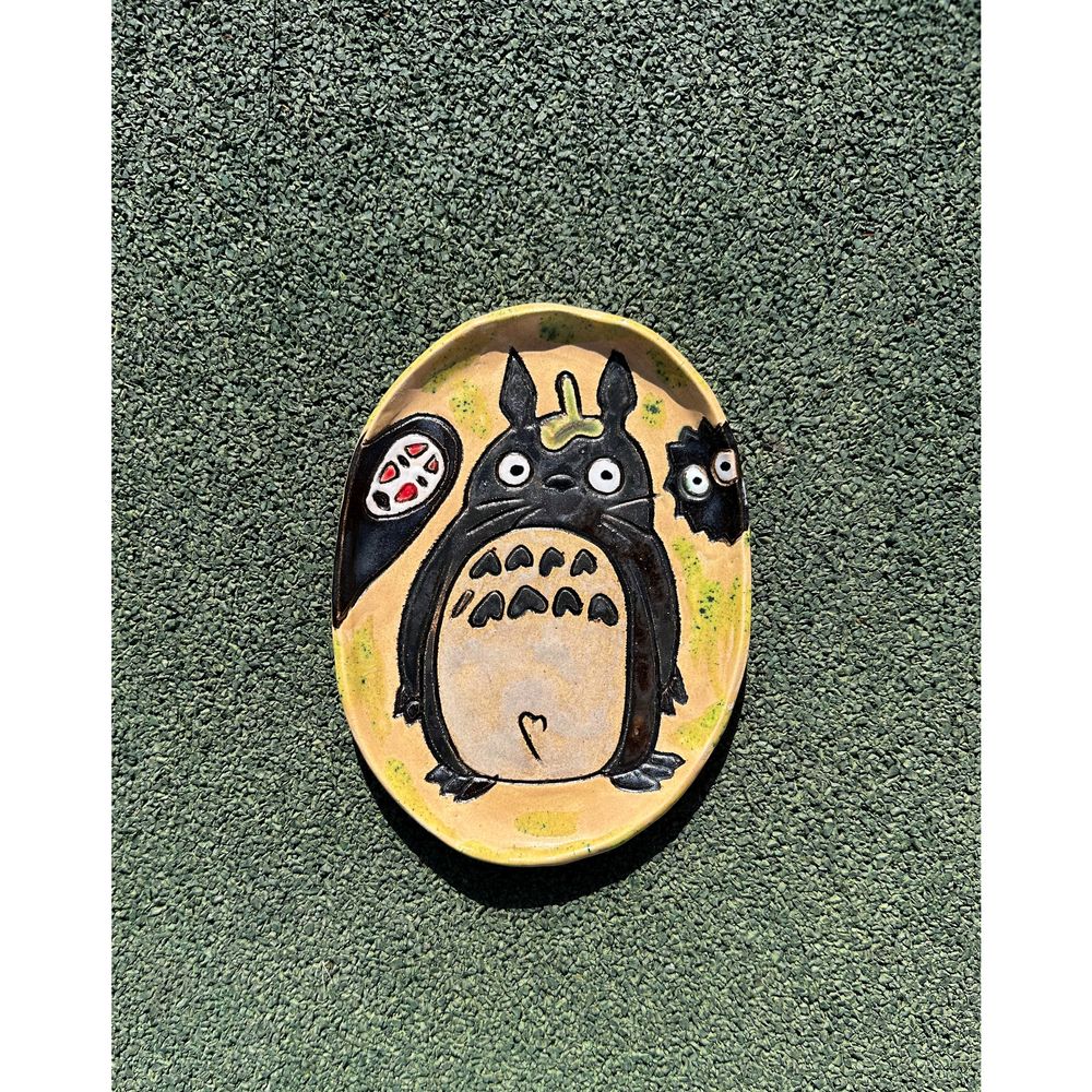 Ceramic Totoro plate KAPSI, handmade 13226-kapsi photo