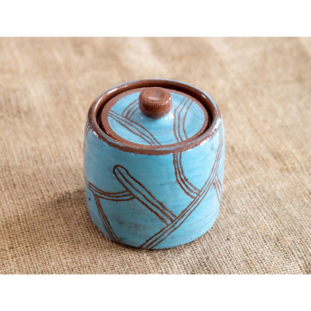 Ceramic sugar bowl with a lid, Cosmic haze, 400 ml, Centavrida + Keramira 14026-keramira photo
