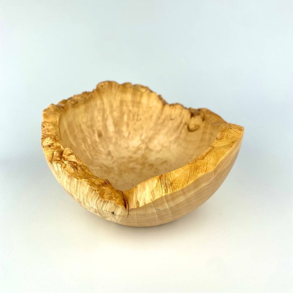 Wooden salad bowl round handmade by Shlyakhami Trypilska Pramateri 23754-s-tryp-pram photo