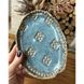 Набір тарілочок керамічних (2 шт.) з чорно-білого шамоту, вкриті глянцевою поливою сіро-блакитного кольору 17922-yekeramika фото 3
