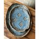Набір тарілочок керамічних (2 шт.) з чорно-білого шамоту, вкриті глянцевою поливою сіро-блакитного кольору 17922-yekeramika фото 2