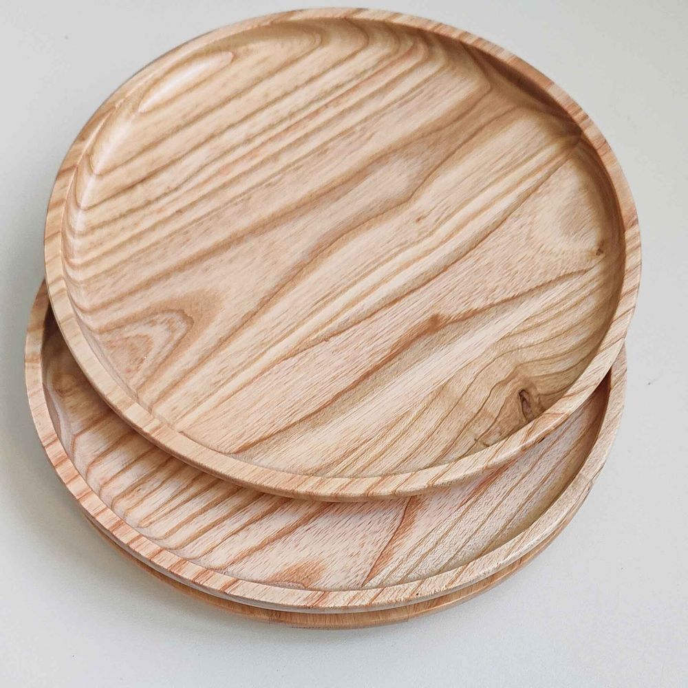 Round plate, natural wood, handmade, CLASSIC series, DEEPWOOD, 20 cm 12910-20-deepwood photo