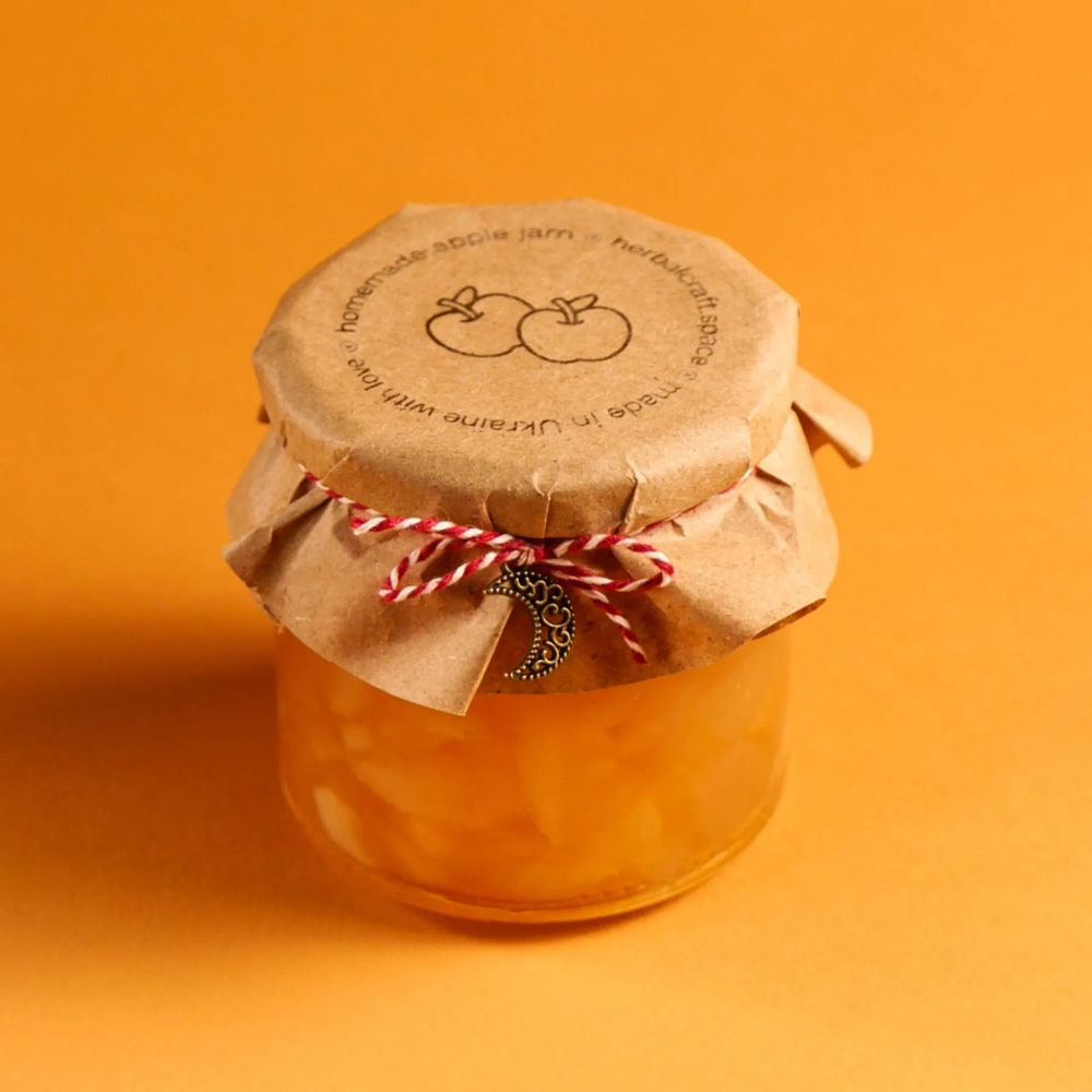 Gift set (tea, "Amber Light" candle, apple jam, card) Herbalcraft 14298-herbalcraft photo