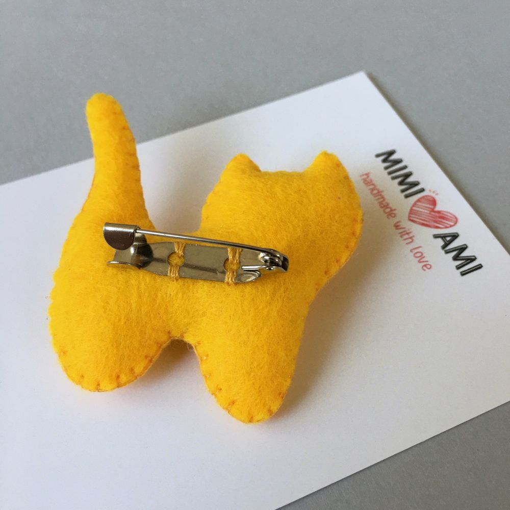 Брошка "Котик патріотичний", колір Жовтий 11353-yellow-mimiami фото