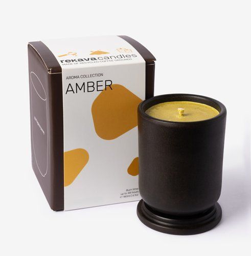 Decorative candle with amber scent REKAVA 13316-rekava photo