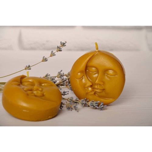 Candle "Sun-Moon" made of natural beeswax Honey Stories 17165-medovi-istorii photo