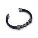 Leather bracelet weave with massive metal insert SL leather 23964-sl-leather photo 2