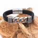 Leather bracelet weave with massive metal insert SL leather 23964-sl-leather photo 1