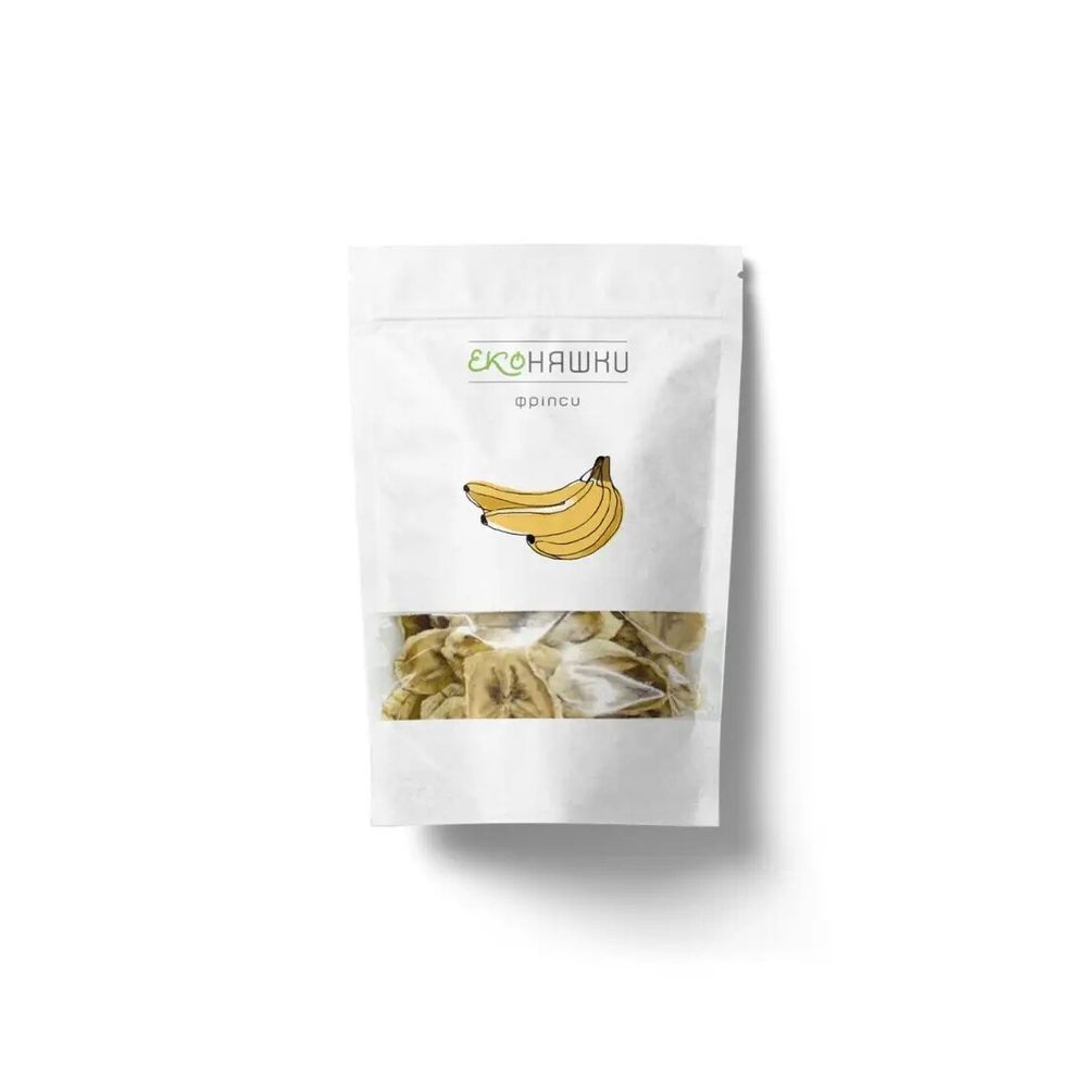 Organic Banana Chips «Eco Nicy» - 50 grams, Without Sugar 13671-ekoniashky photo