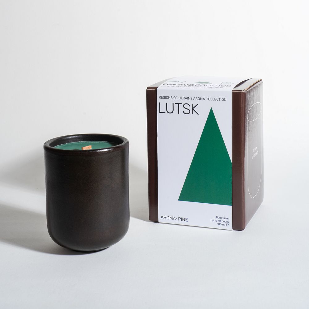 Decorative aroma candle "LUTSK" (gift version) REKAVA 13302-podarunkovi-rekava photo