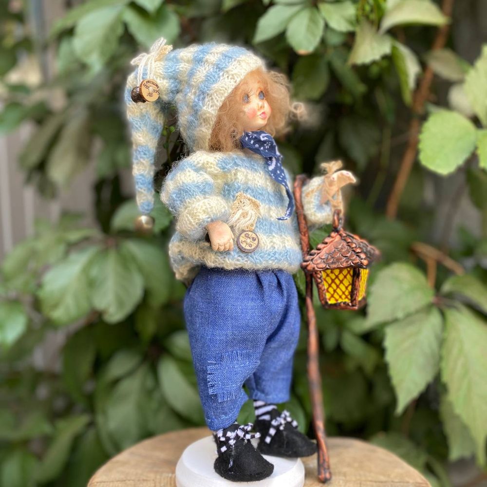 Handmade doll "Shepherd with a lantern" 20324-bila-raisa photo