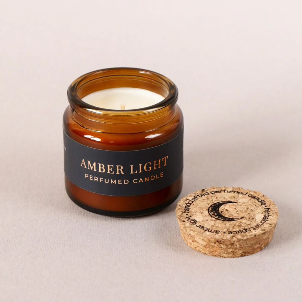 Подарунковий набір (чай, свічка "Amber Light", яблучний джем, листівка) Herbalcraft 14299-herbalcraft фото